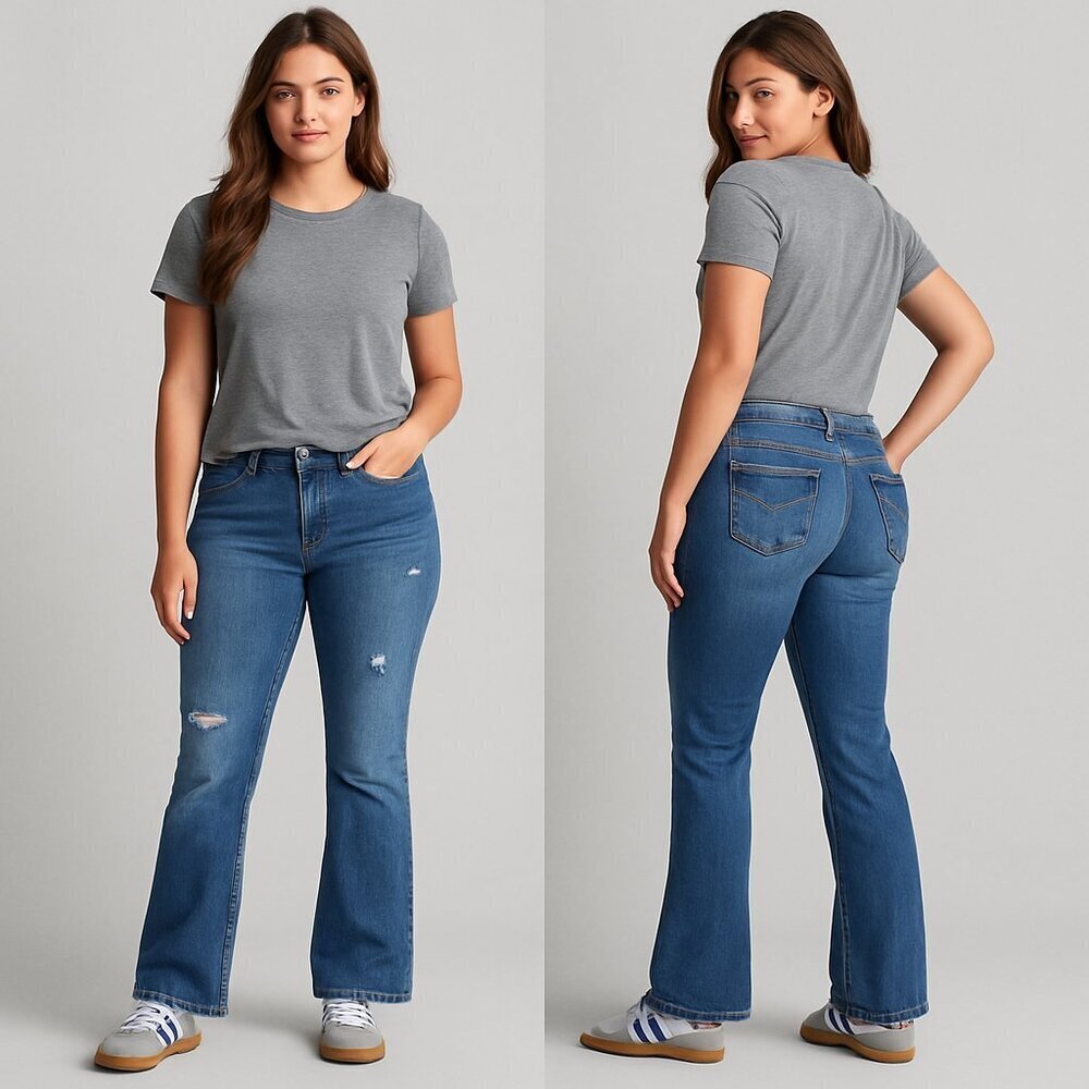 AEROPOSTALE πΈ Womenβs Mid-Rise Authentic Flare Jeans π Size 9/10 Short πΌβ¨ - Picture 4 of 15